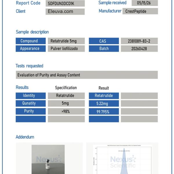 E-R3 10mg — Certificate of Analysis (E-R3 5mg)